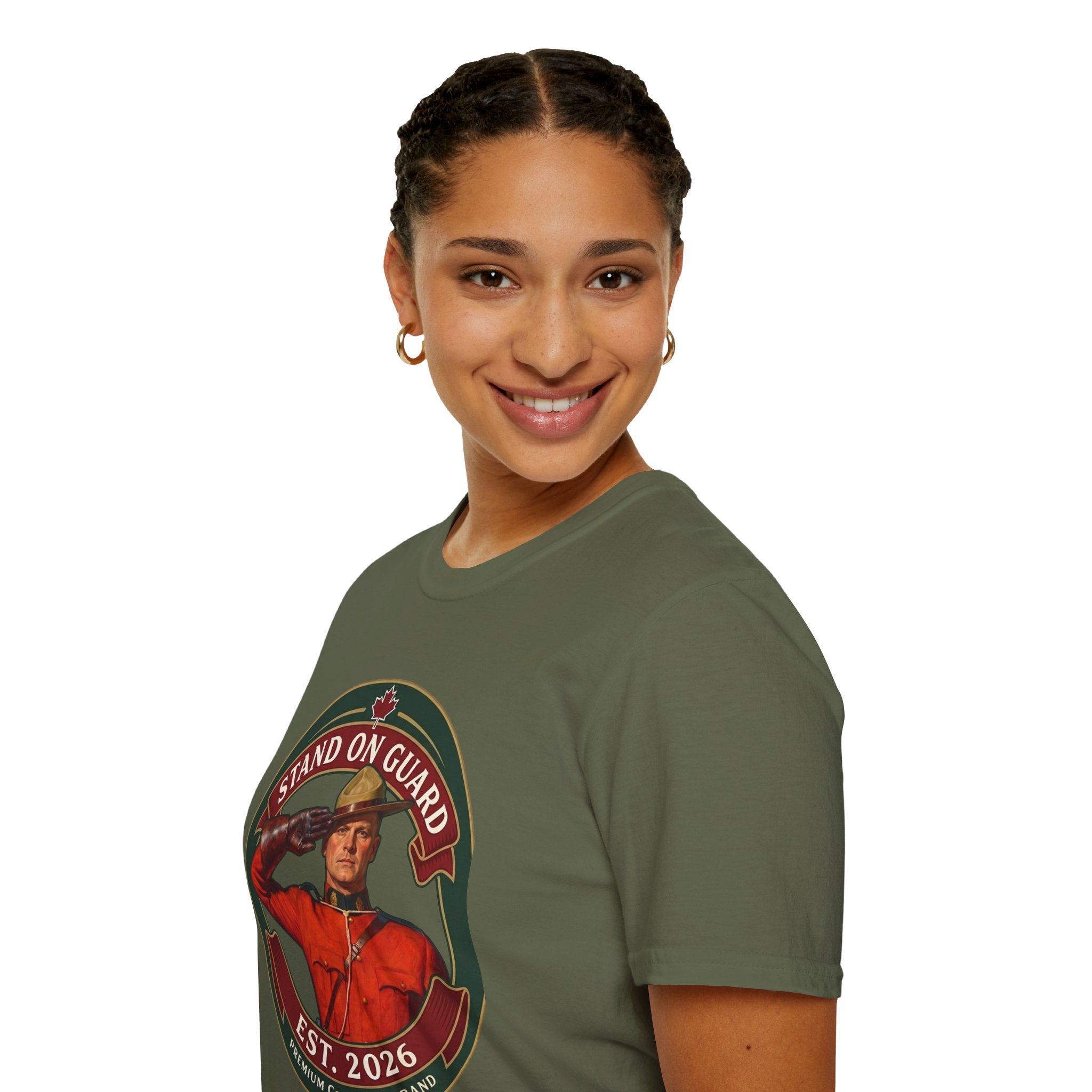 Stand on Guard T-Shirt — Canadian Mountie Salute (Est. 2026)