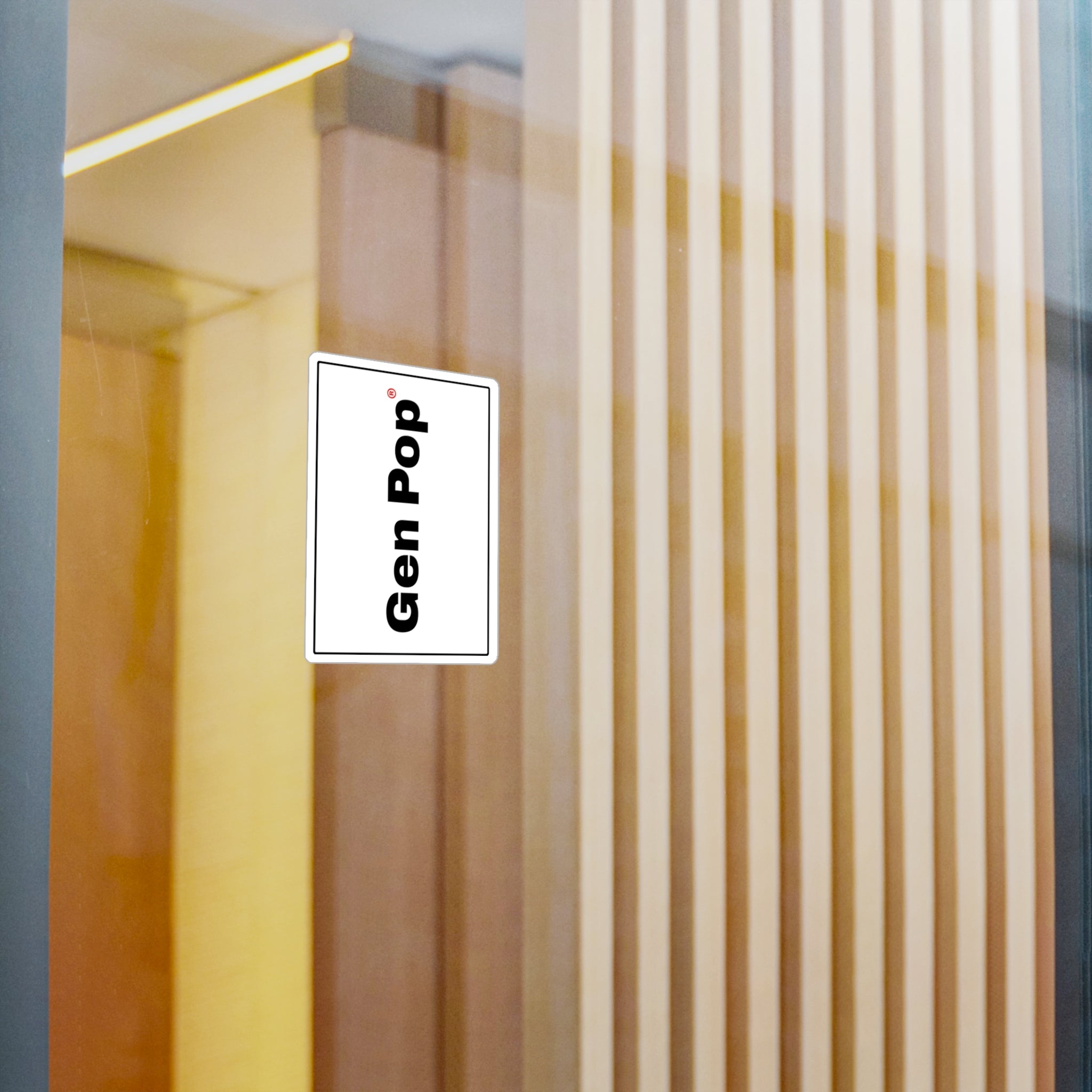 Gen Pop Vertical Kiss-Cut Vinyl Sticker — Bold Black Logo Decal