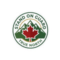 Stand On Guard True North Sticker — Canadian Maple Mountain Crest Kiss-Cut Sticker