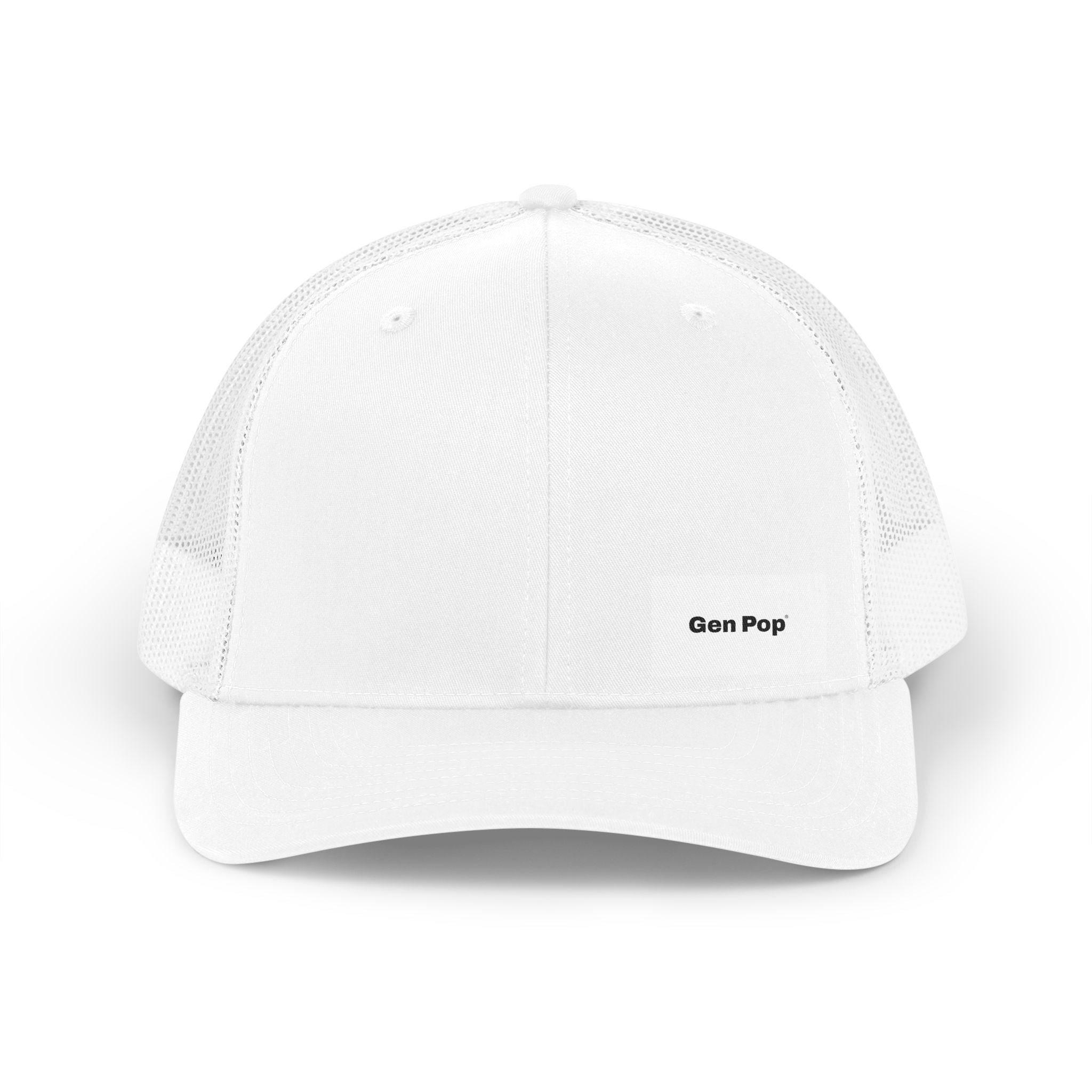 Retro Trucker Hat — Minimal 'Gen Pop' Mesh Cap
