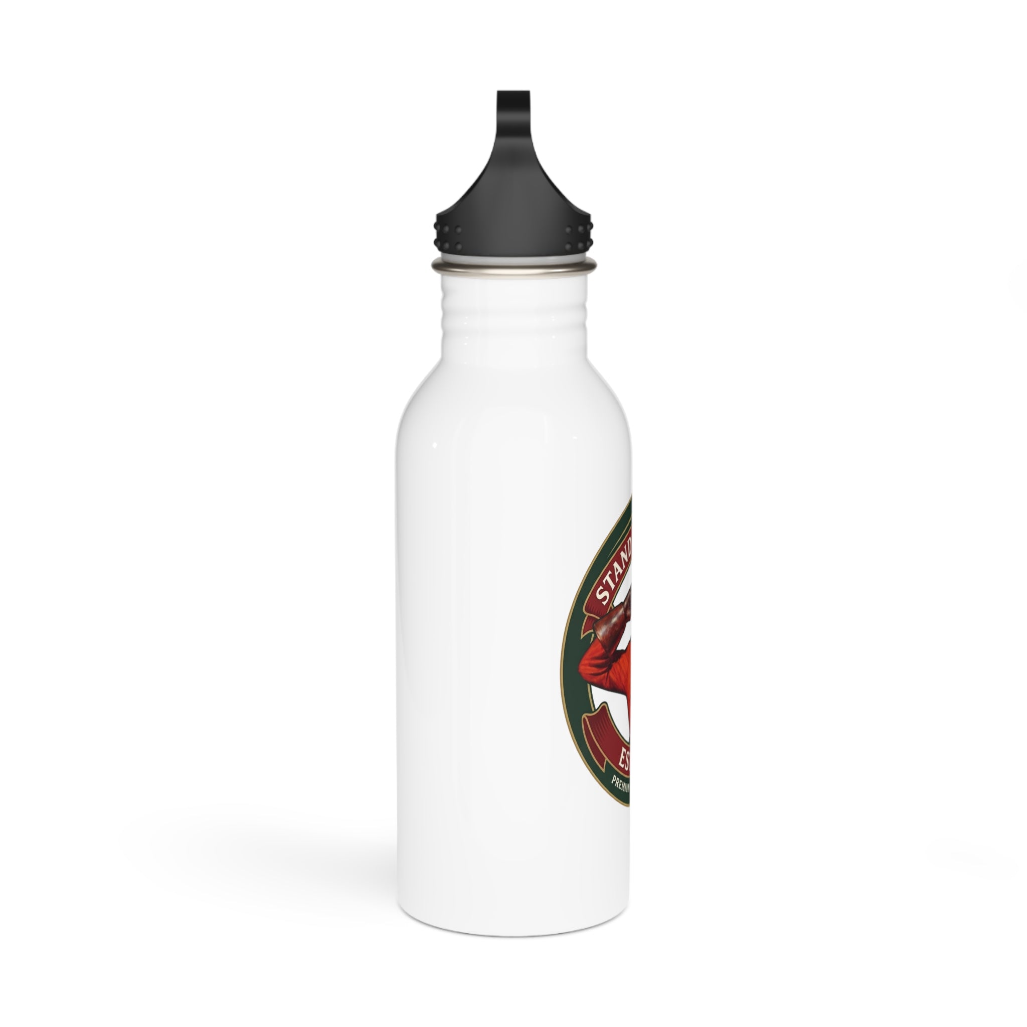 Stand On Guard Stainless Steel Water Bottle — Canadian Mountie Salute Design (Est. 2026)
