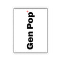 Gen Pop Vertical Kiss-Cut Vinyl Sticker — Bold Black Logo Decal