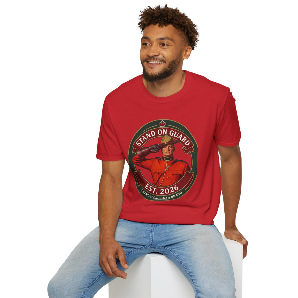Stand on Guard T-Shirt — Canadian Mountie Salute (Est. 2026)