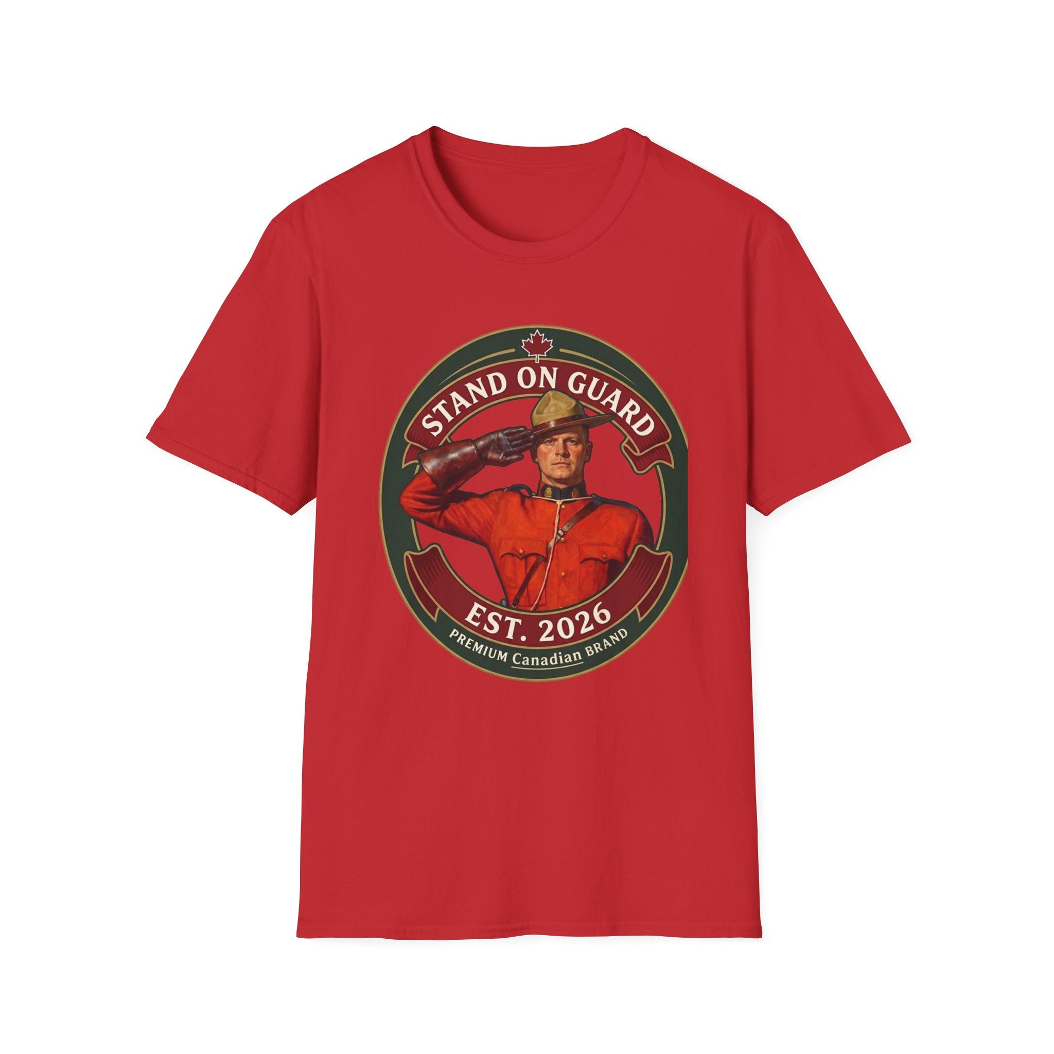 Stand on Guard T-Shirt — Canadian Mountie Salute (Est. 2026)