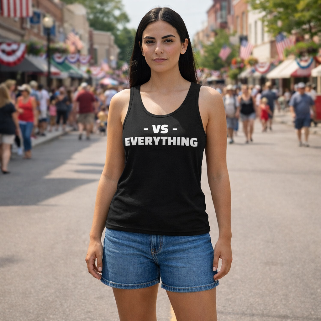 "VS EVERYTHING" Graphic Tank Top — Bold Statement Fitness & Casual Tank