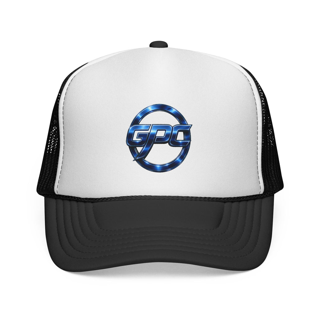 Trucker Cap with Blue Metallic GPS Logo – Mesh Snapback Hat for Drivers & Travel Fans