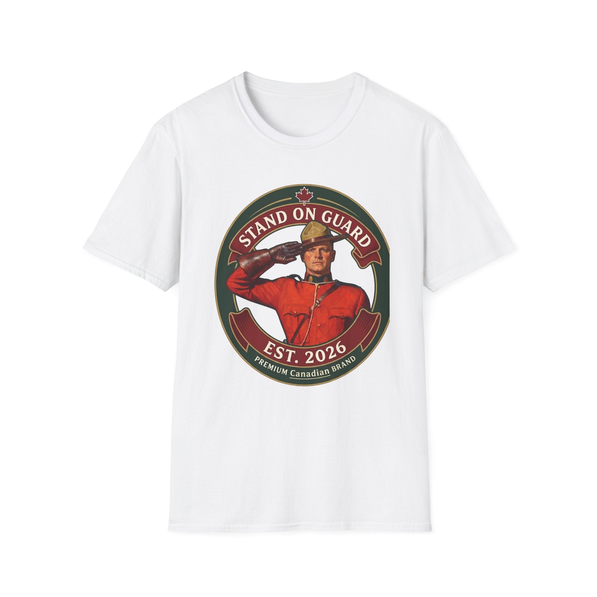 Stand on Guard T-Shirt — Canadian Mountie Salute (Est. 2026)