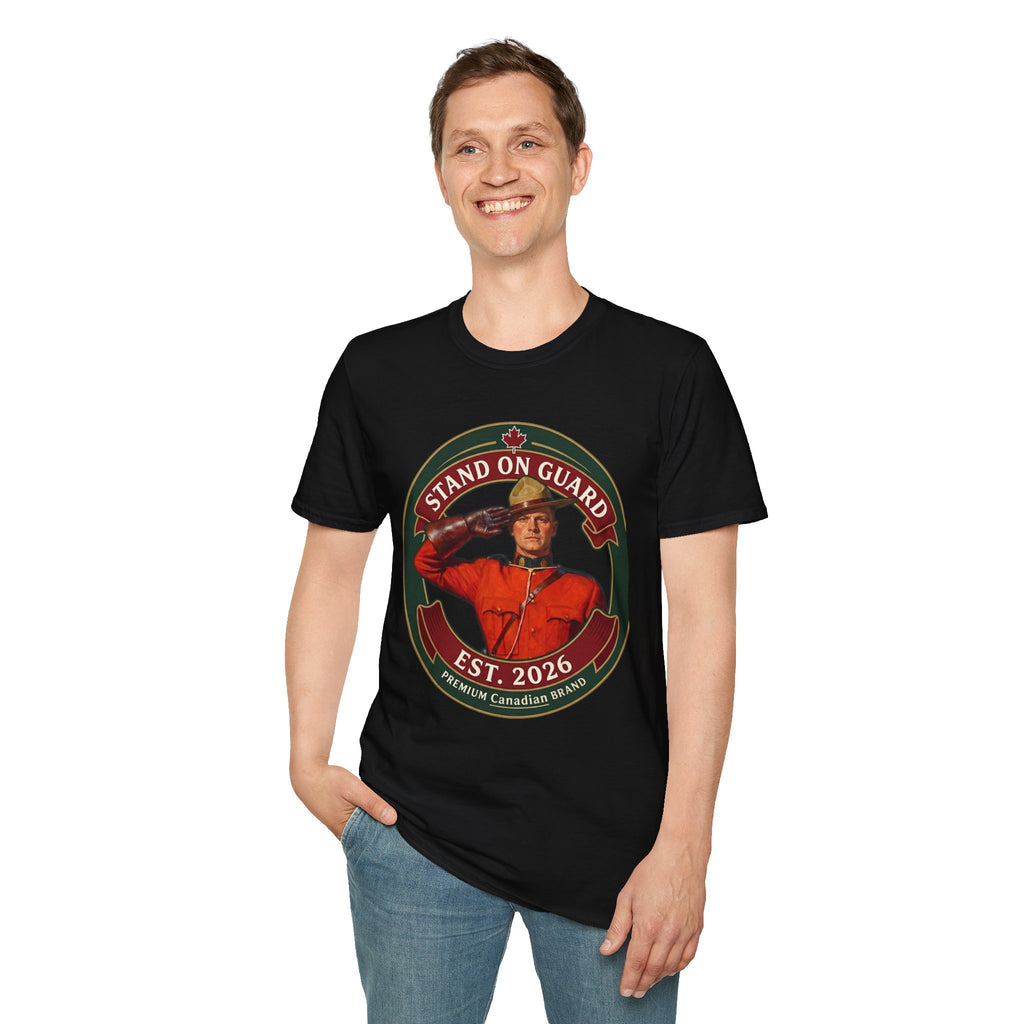 Stand on Guard T-Shirt — Canadian Mountie Salute (Est. 2026)